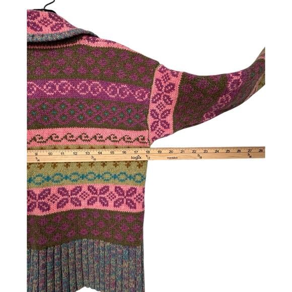 Sundance Fair Isle Cardigan Sweater Womens Small Cottagecore Prairie - Picture 7 of 9